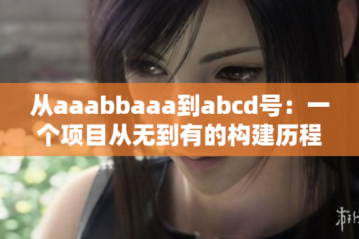 从aaabbaaa到abcd号：一个项目从无到有的构建历程