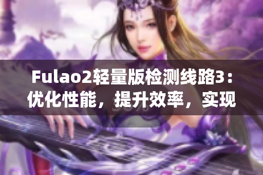 Fulao2轻量版检测线路3：优化性能，提升效率，实现更高精准度(1)