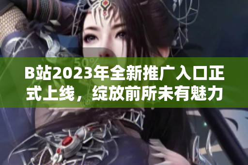 B站2023年全新推广入口正式上线，绽放前所未有魅力