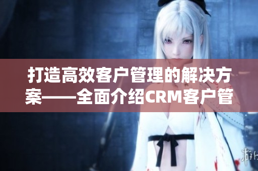 打造高效客户管理的解决方案——全面介绍CRM客户管理系统