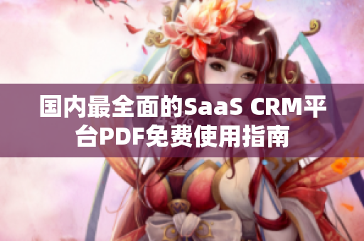 国内最全面的SaaS CRM平台PDF免费使用指南