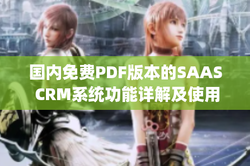 国内免费PDF版本的SAAS CRM系统功能详解及使用技巧(1)