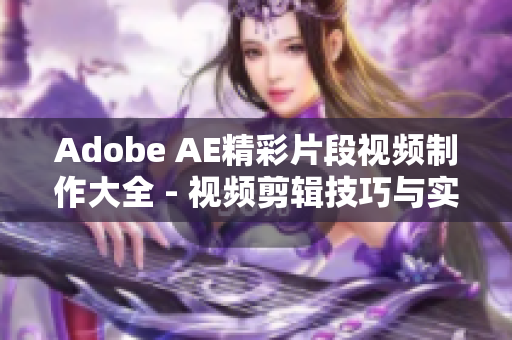 Adobe AE精彩片段视频制作大全 - 视频剪辑技巧与实例展示