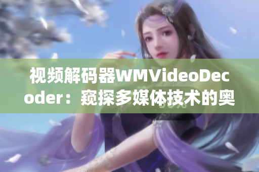 视频解码器WMVideoDecoder：窥探多媒体技术的奥秘(1)