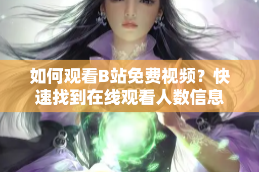 如何观看B站免费视频？快速找到在线观看人数信息