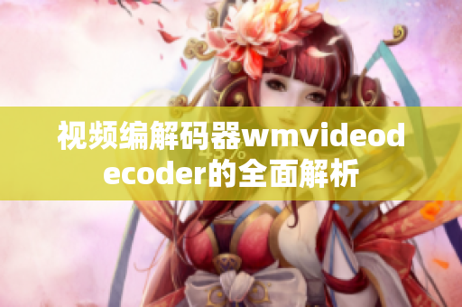 视频编解码器wmvideodecoder的全面解析