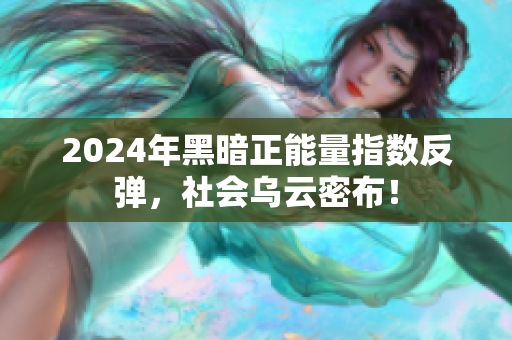 2024年黑暗正能量指数反弹，社会乌云密布！