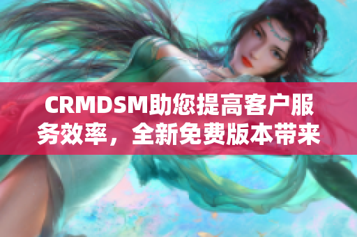 CRMDSM助您提高客户服务效率，全新免费版本带来全新体验