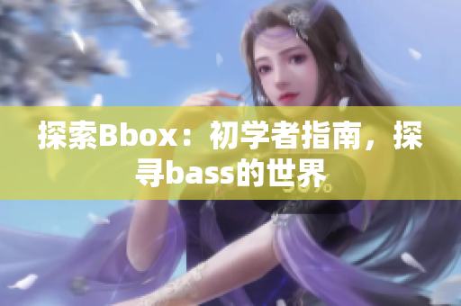 探索Bbox：初学者指南，探寻bass的世界