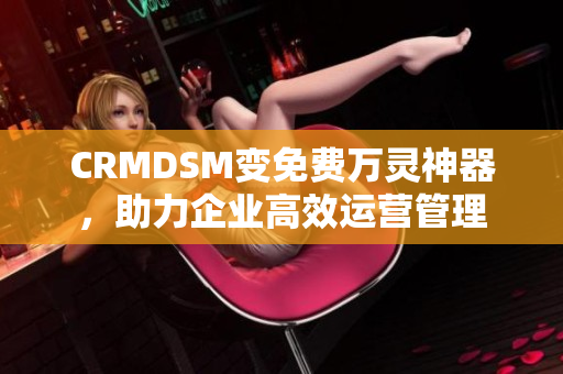 CRMDSM变免费万灵神器，助力企业高效运营管理